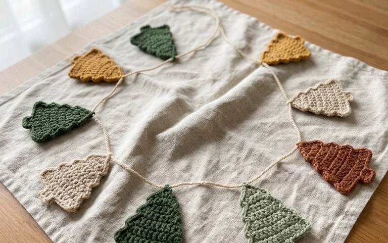 Quick Christmas Tree Garland Crochet Patterns - DIY Magazine