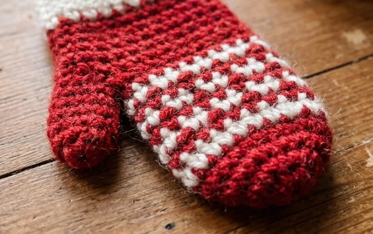 Christmas Stocking and Mittens Ornament Free Pattern - Free Amigurumi